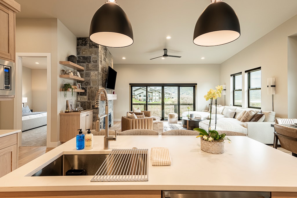 Great room and Primary bedroom