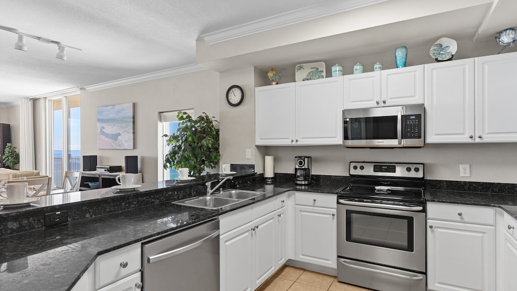 Kitchen stocked with essentials.