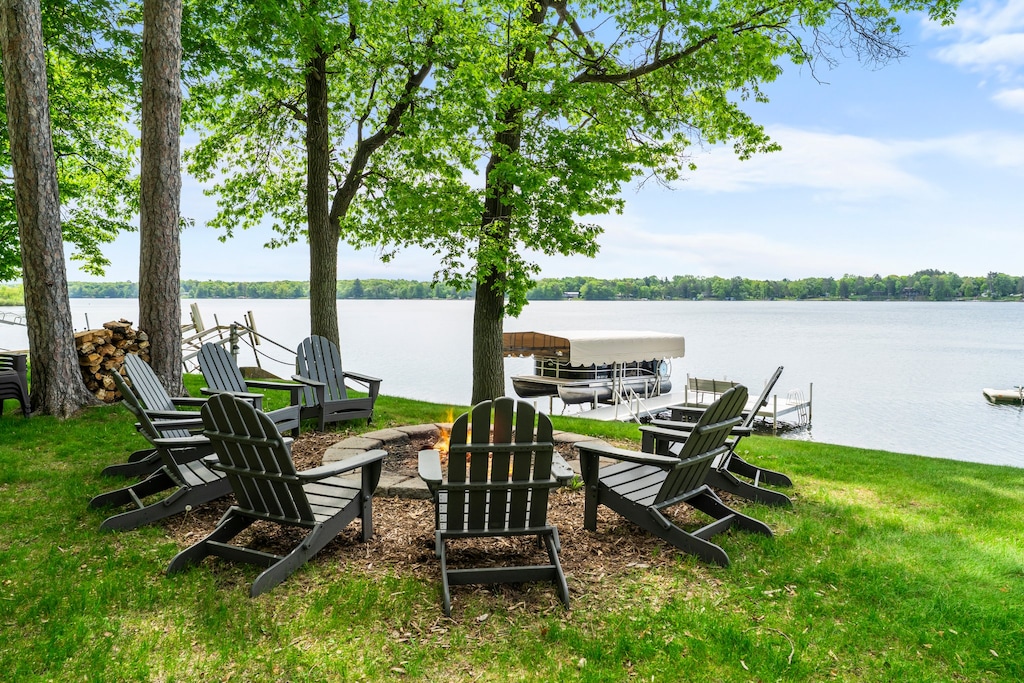 Direct access to the lake from backyard