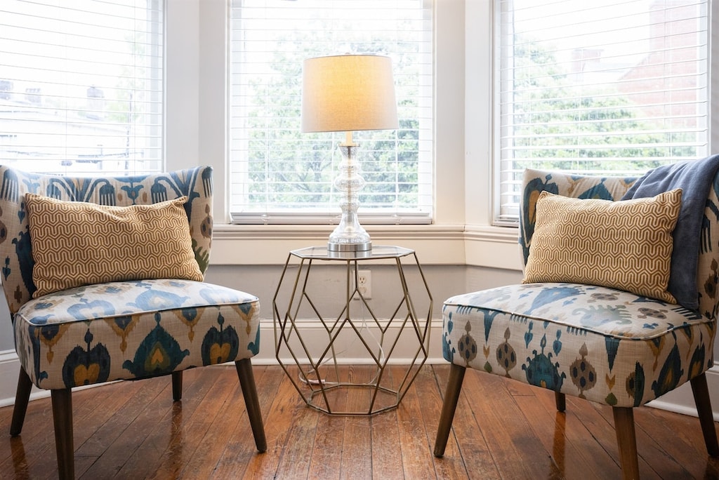 A quiet corner for morning coffee or a good book.