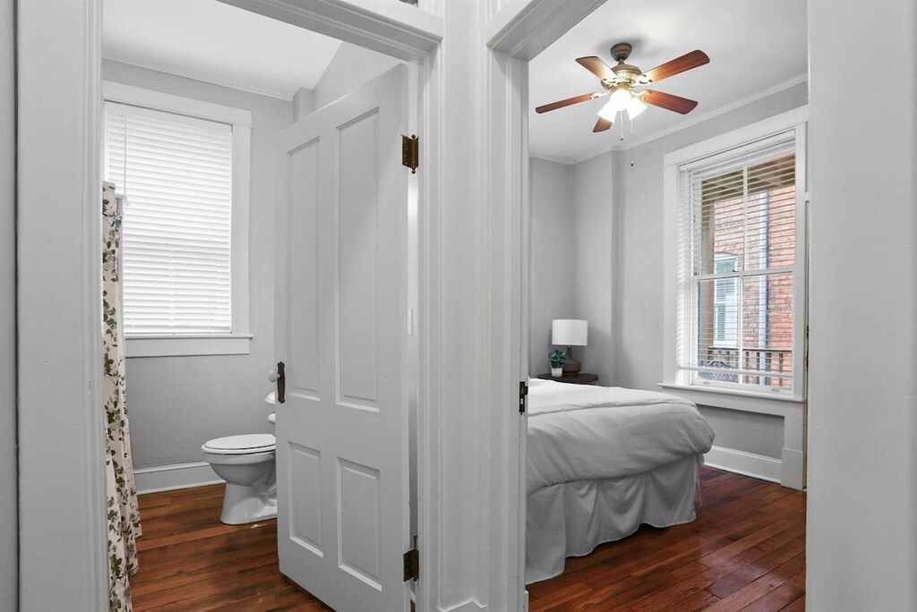 Hallway access to both bedroom and bath—everything you need within steps.