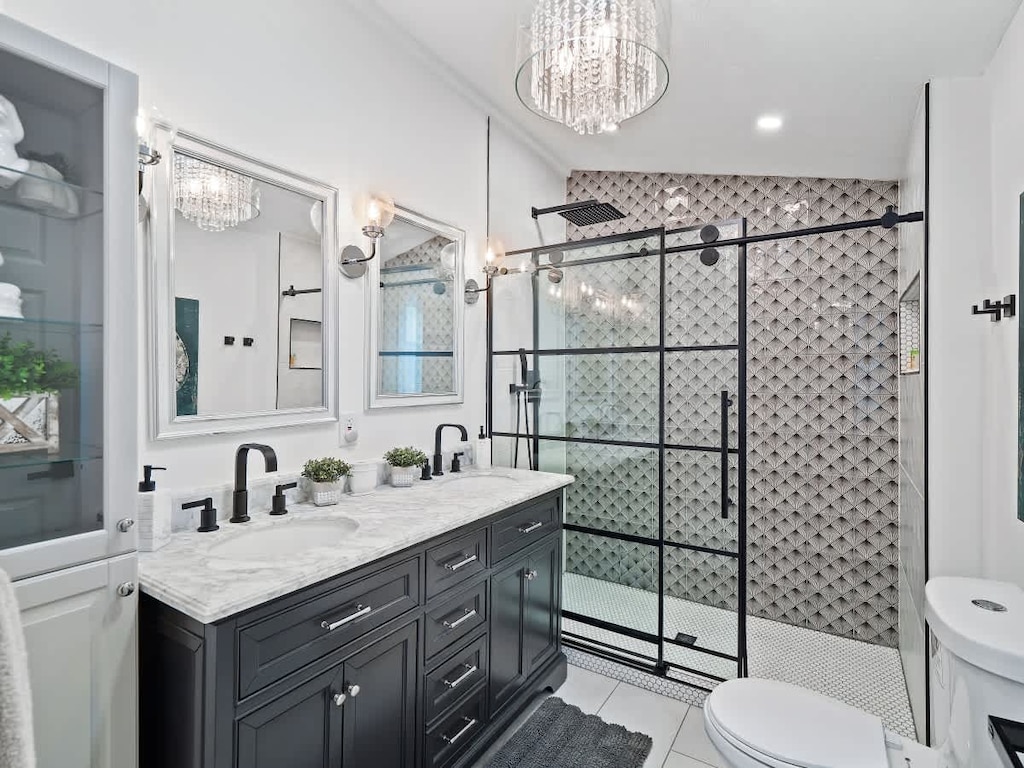 Full bathroom located on the first floor Master's bedroom. Pamper yourself with premium amenities in our beautifully appointed full bathroom.