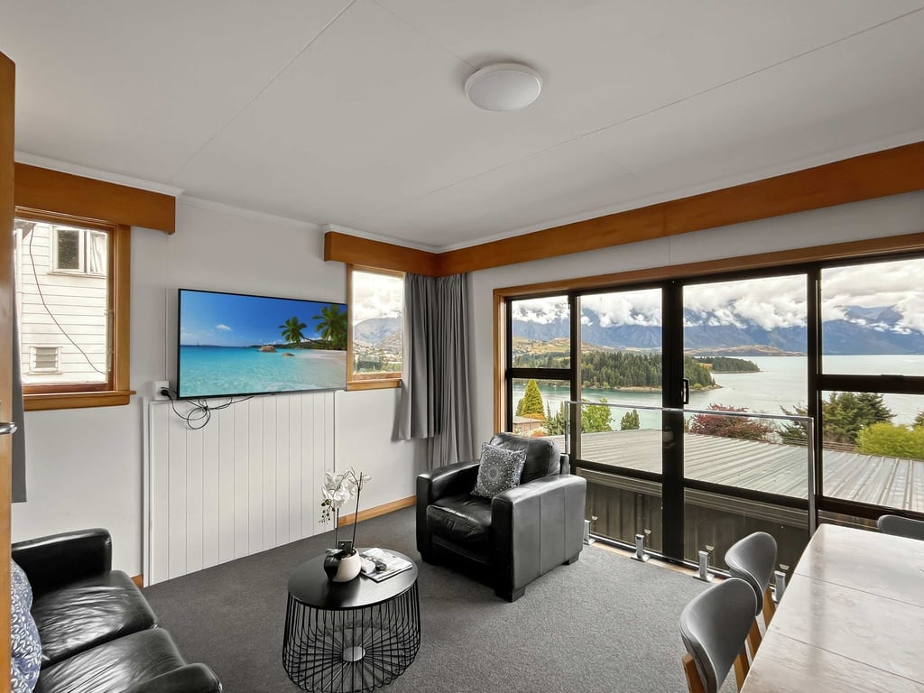 Open living area overlooking Lake Wakatipu