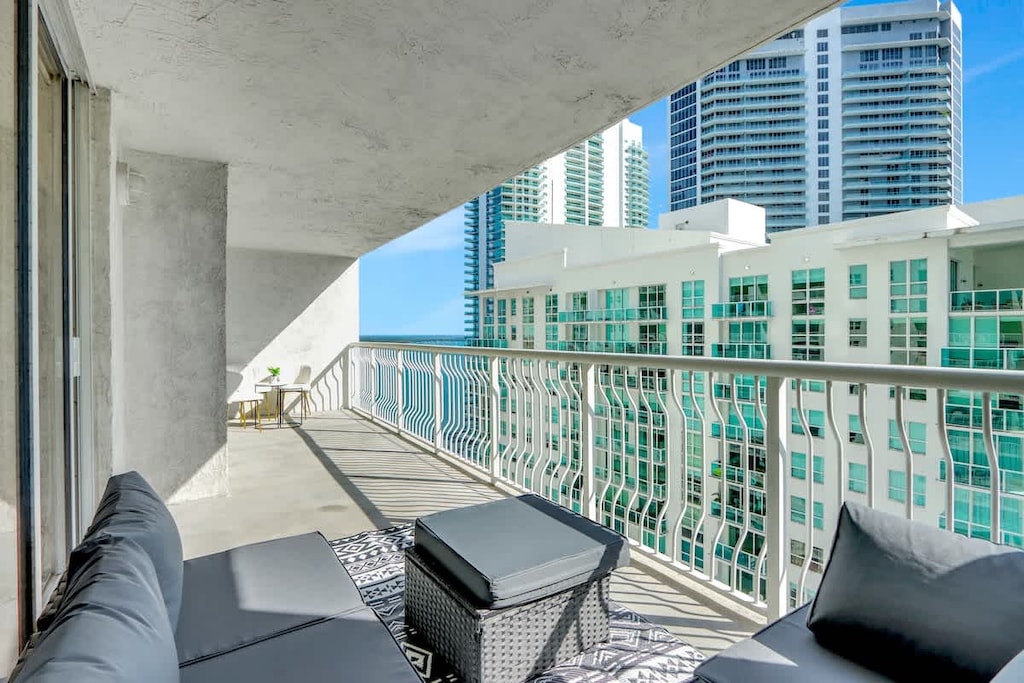 Stunning ocean and city view from your private balcony