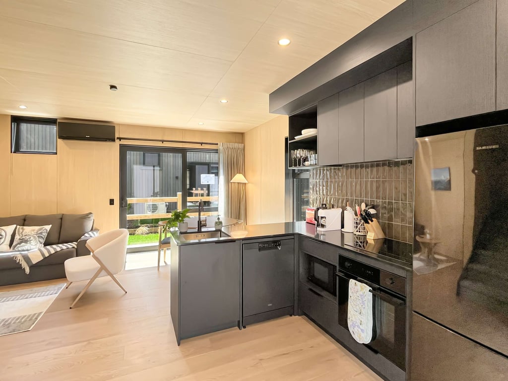 Open-plan kitchen and living, ideal for relaxing