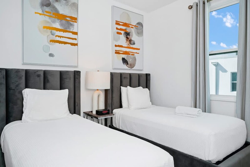 Sleep in comfort with hotel-quality sheets and duvets for a restful night.
