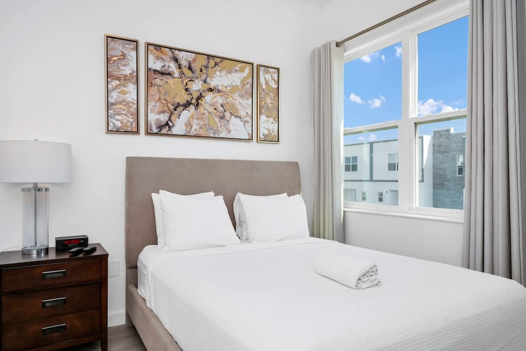 Sleep in comfort with hotel-quality sheets and duvets for a restful night.