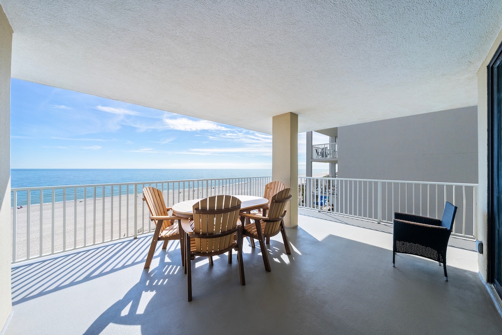 Dine al fresco on the private balcony