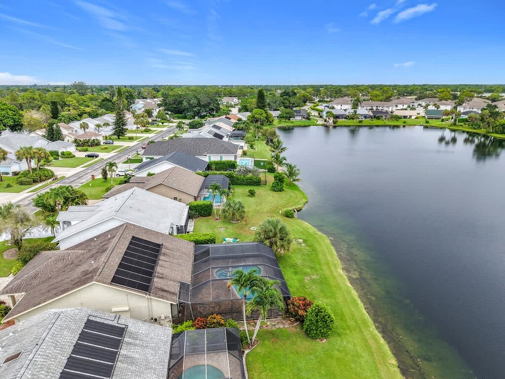 Scenic overhead view showcasing the property and its surroundings.

