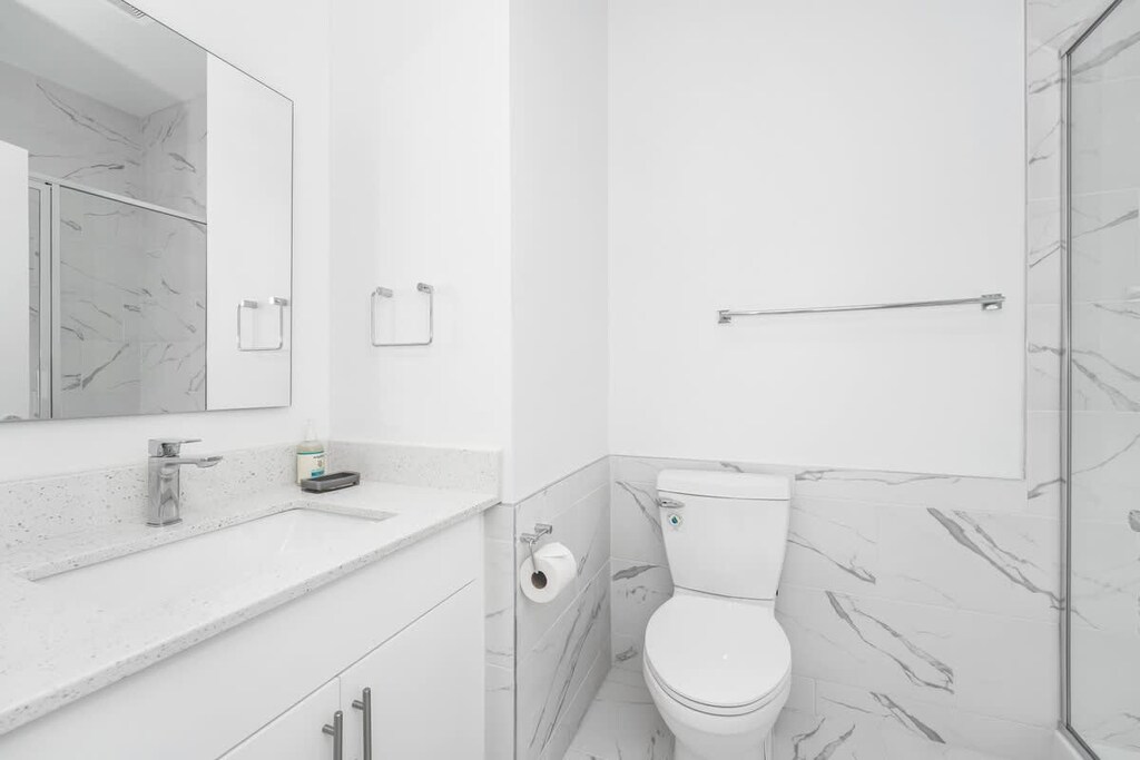 Fresh and sanitized bathrooms stocked with essentials.