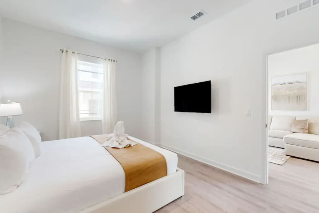 Enjoy hotel-quality sheets and duvets for a restful night’s sleep.