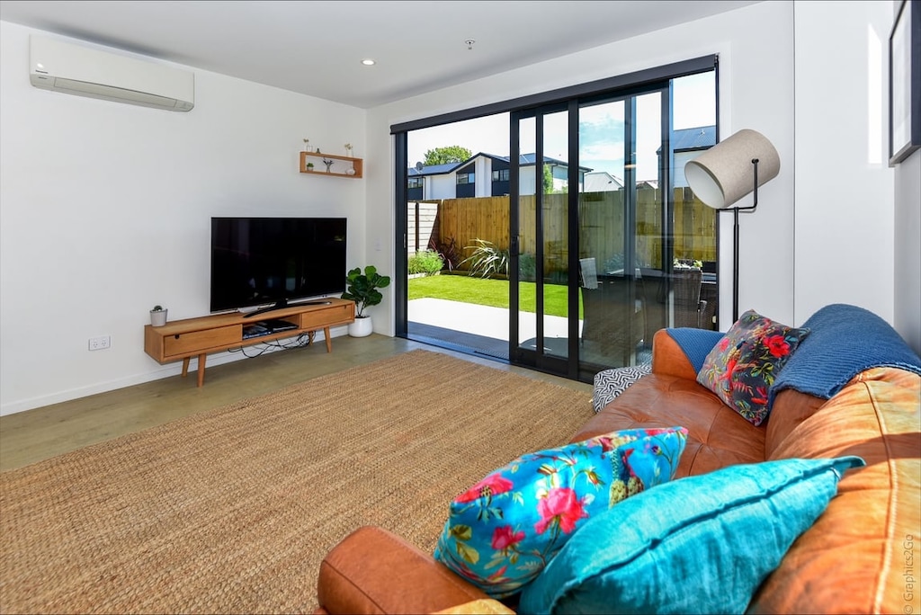 Back from a day out — the living area is where it ends up, open to the kitchen, room for everyone.