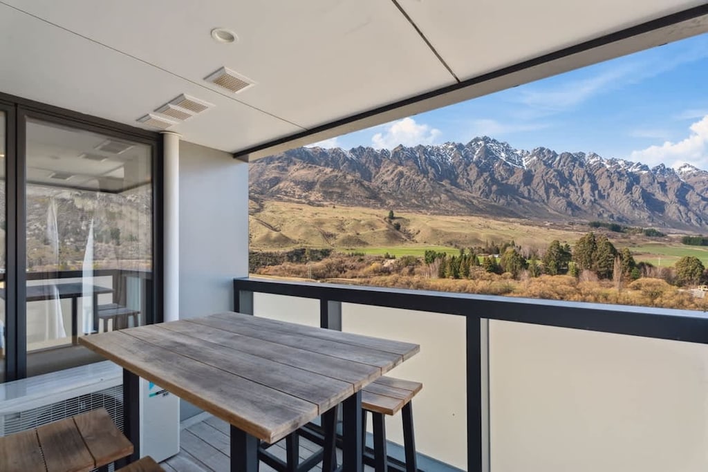 A private balcony perfectly positioned for mountain sunsets and fresh alpine air