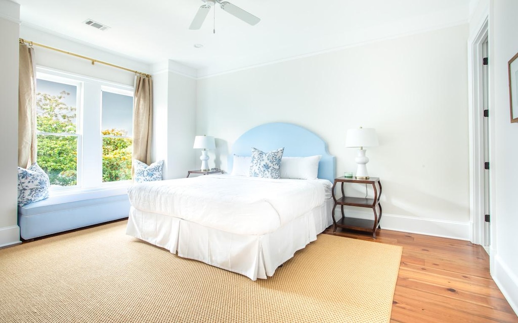 This bedroom has a King size bed.