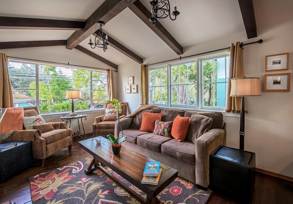 Living Room has a Queen Sleeper Sofa for 1 - 2 Children