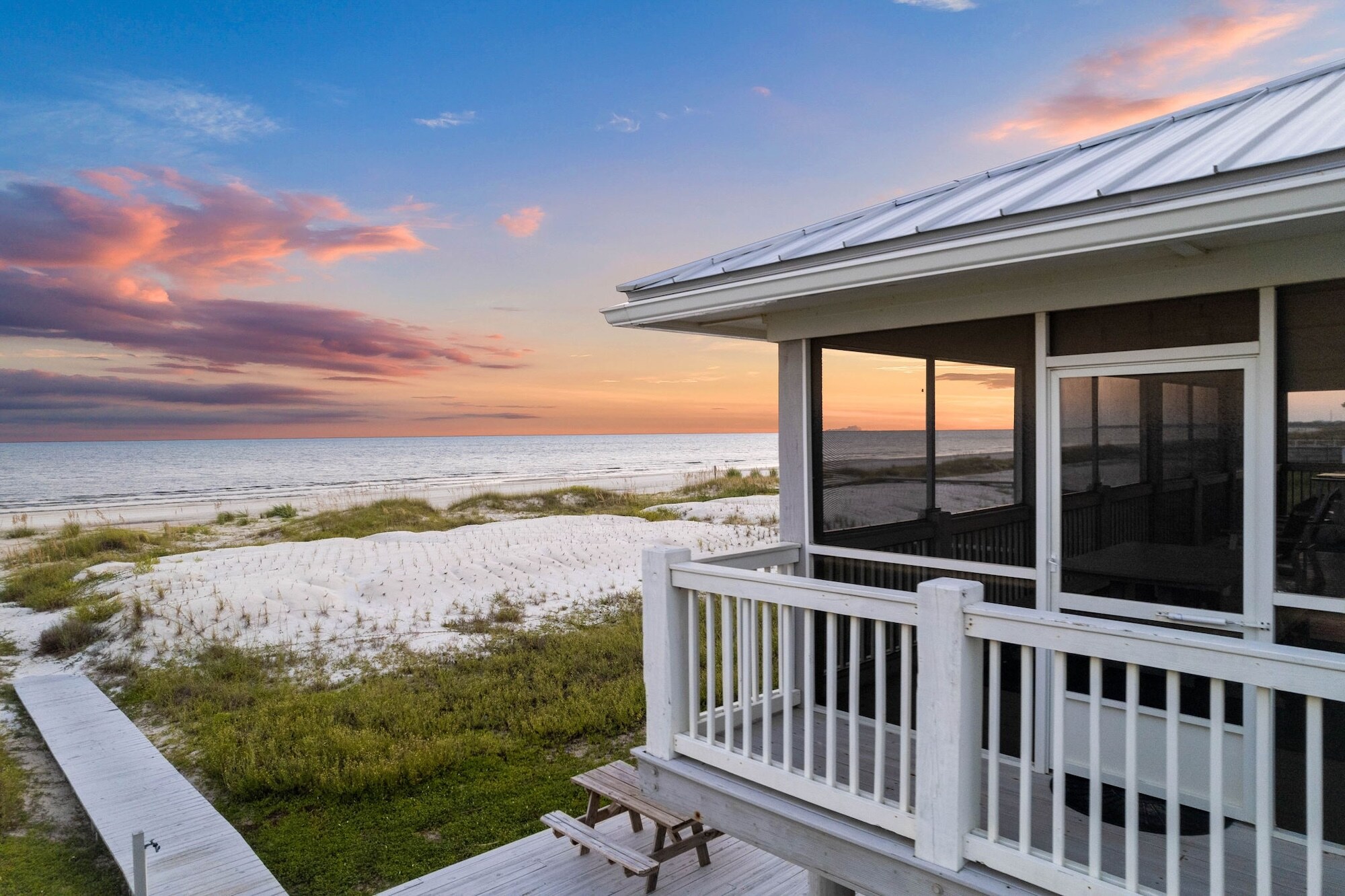 Property Image 1 - Gulf Pines Cape San Blas "Beachfront Bungalow" 490 Gulf Pines Drive 