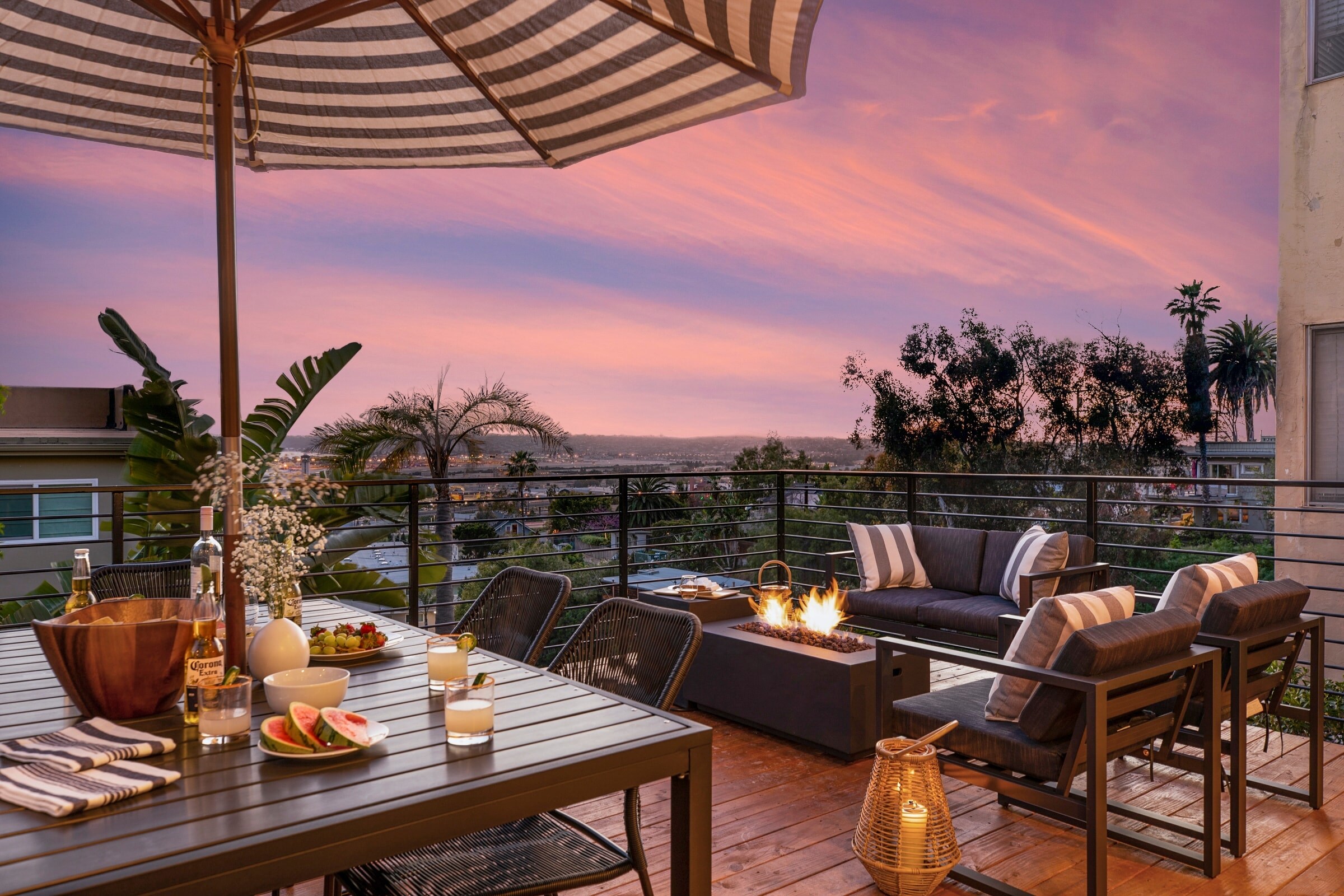 Enjoy sunsets and endless view from the patio.