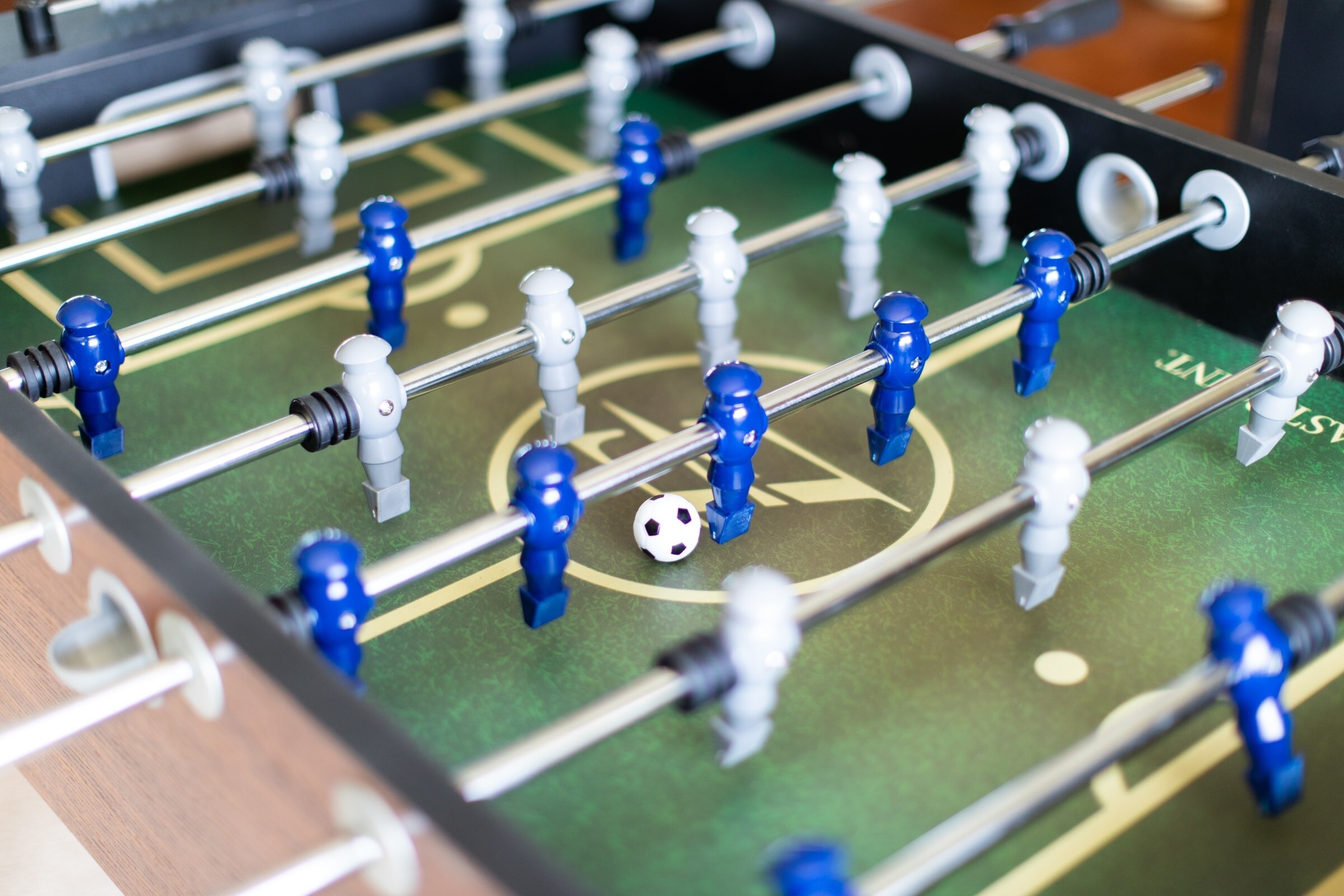Score big in a round of foosball!