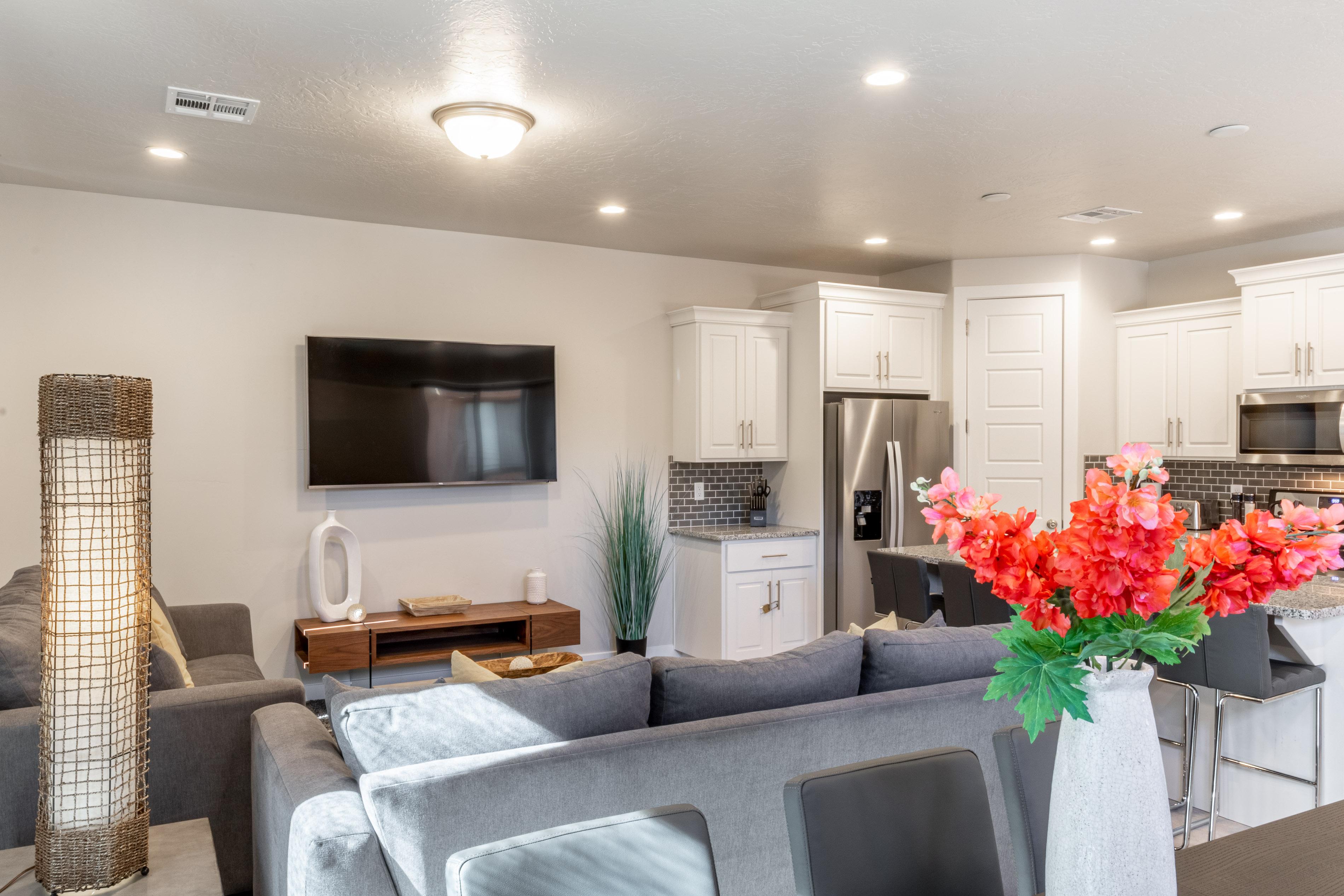 With an open and spacious floor plan, the Dining Room and Kitchen can accommodate meal preparations for groups large or small. 