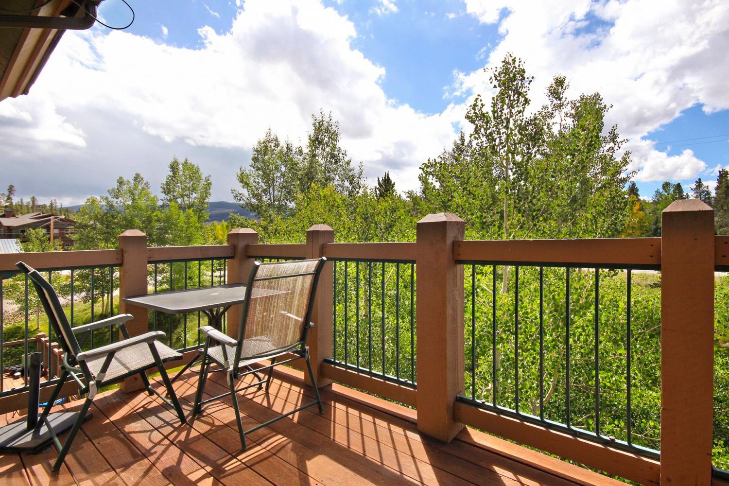 Enjoy fresh Rocky Mountain air on your private deck - 