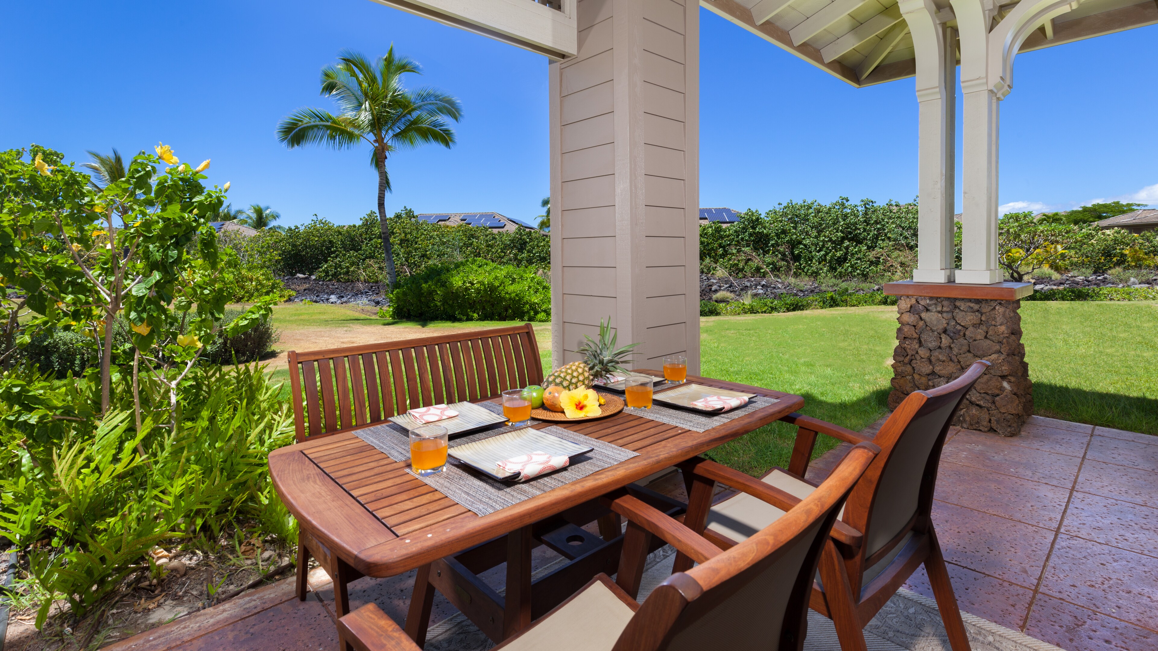 Enjoy privacy on the covered lanai