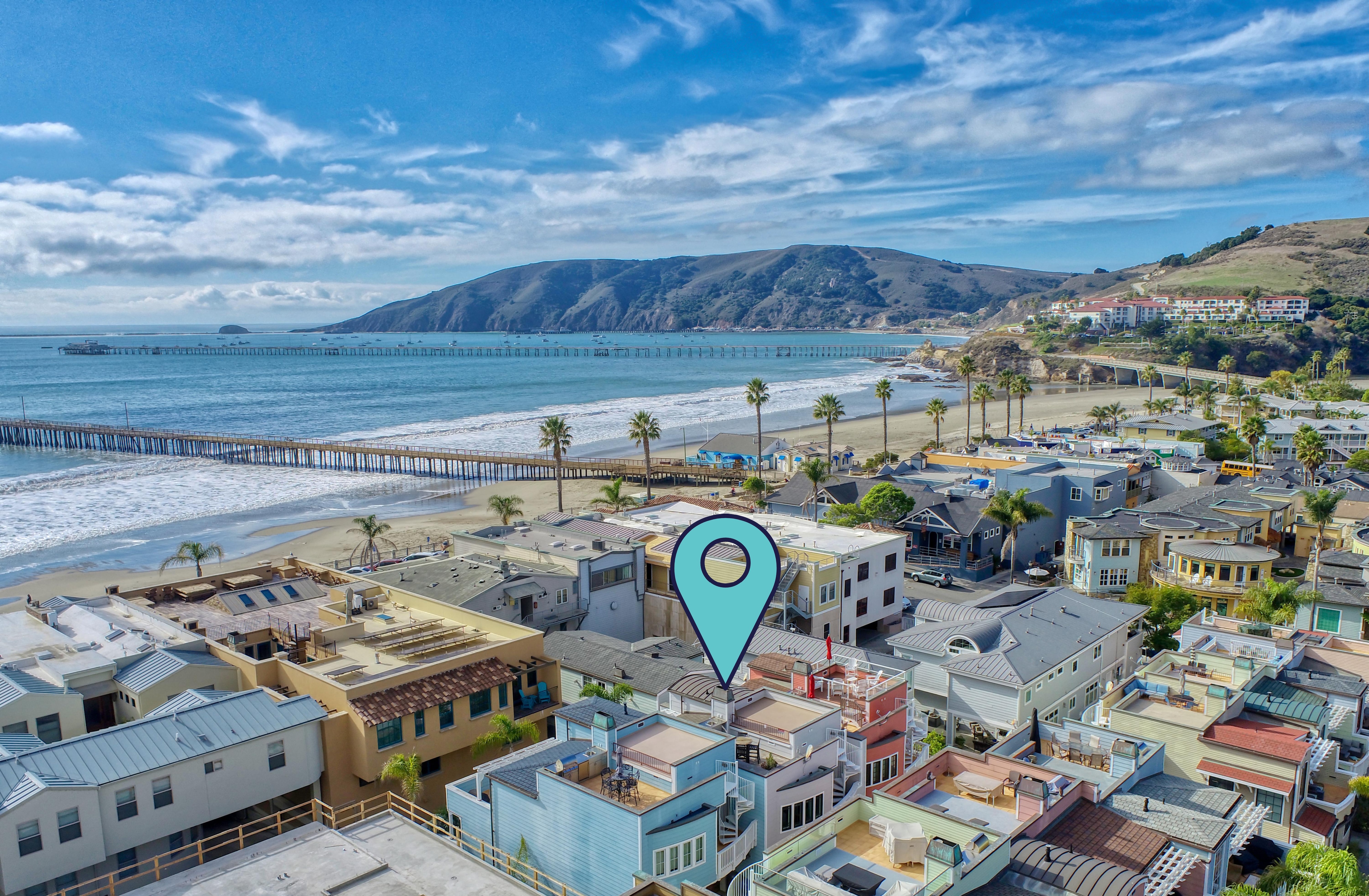 Avila Tide, an ideal spot for couples or family getaways, enjoys a central location near beach activities, Avila Beach Pier, dining options, Avila Beach Golf Resort, and the Bob Jones walking and bike trail. Once you're here, there's no need for a car—your