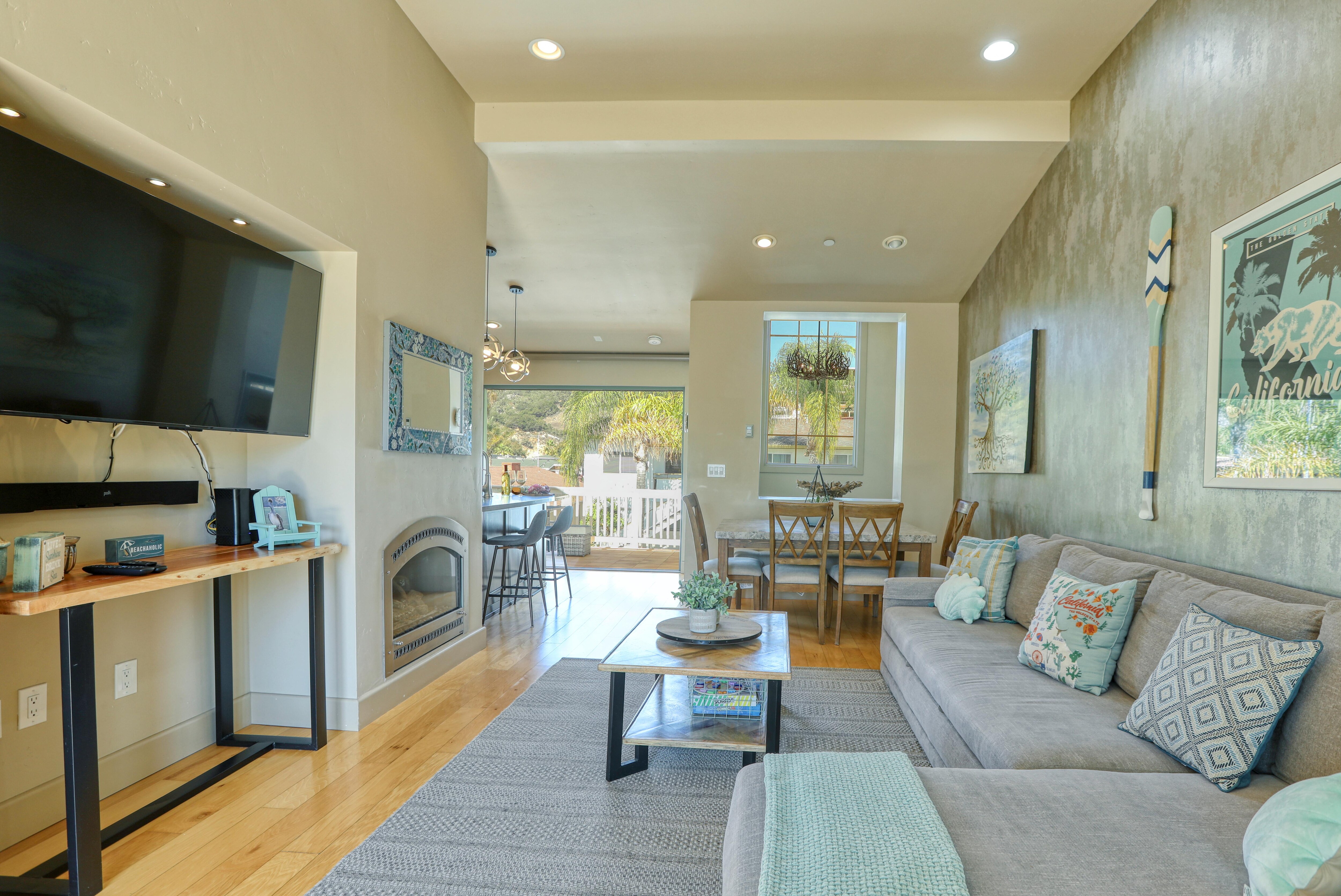 Open concept design blends indoor and outdoor living space.