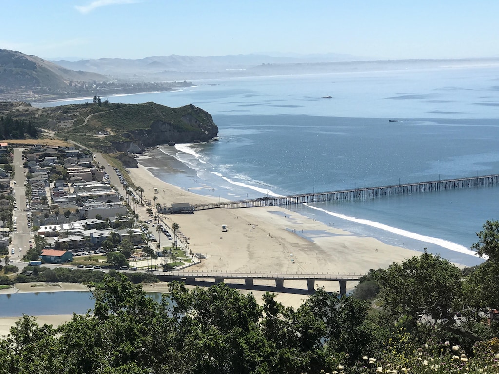Peering at Avila Beach Pier.