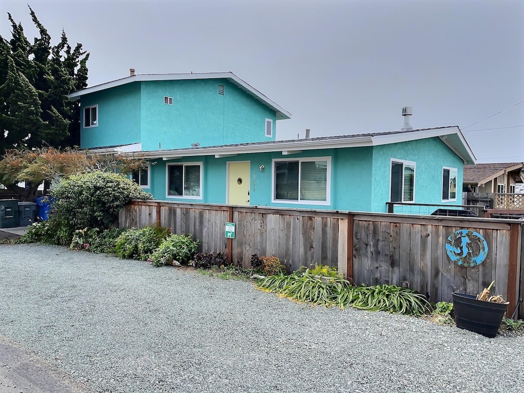 There is driveway parking and parking along the fence line. 