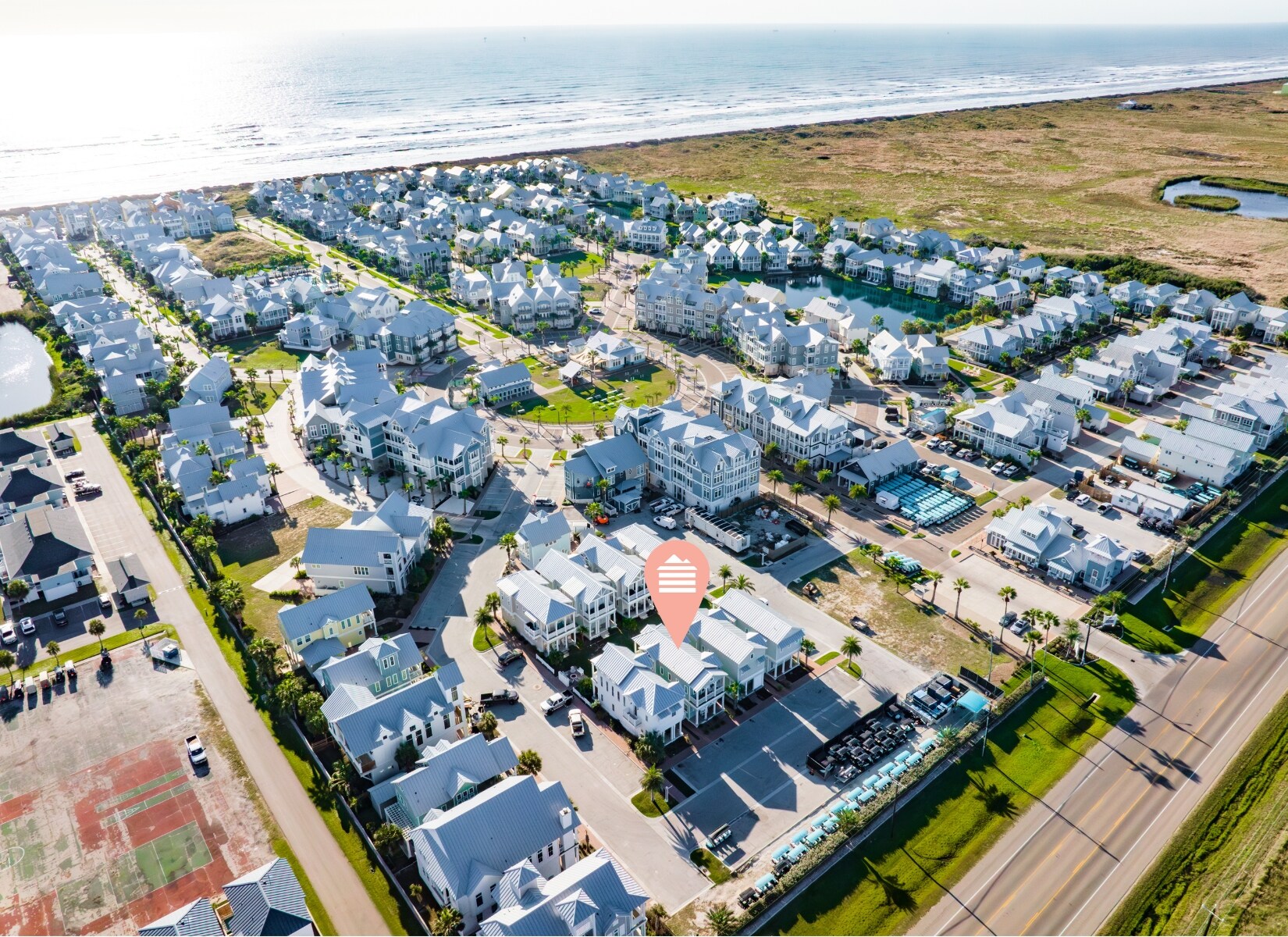 Aerial View, Location. 