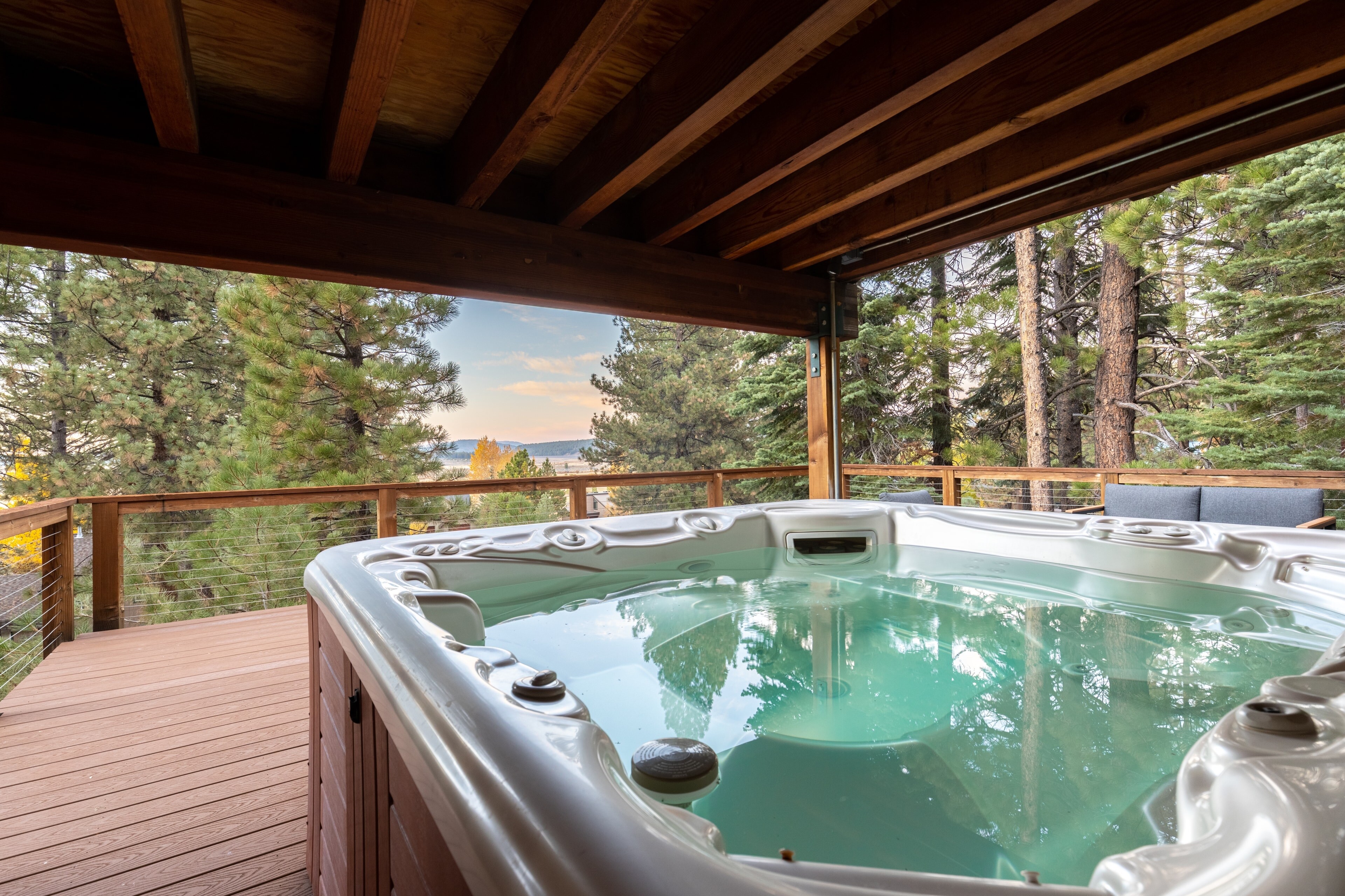 Enjoy the view from the hot tub.