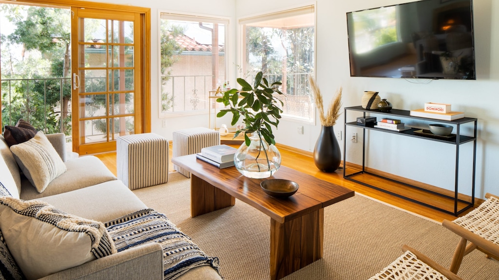 Organic modern meets traditional interiors.