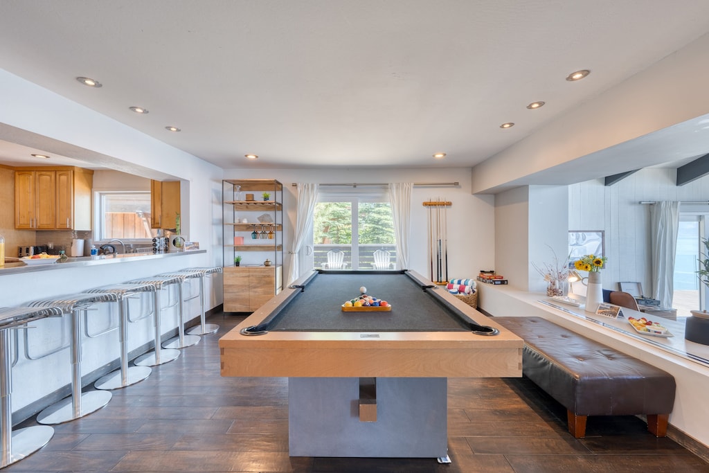 Settle the score with a game of pool.