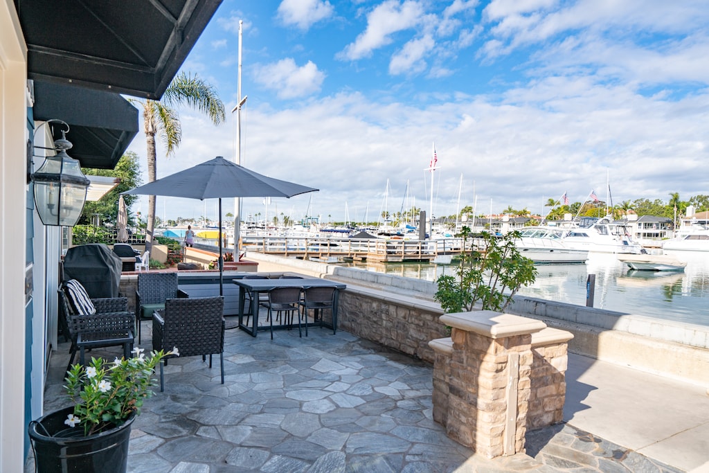 View of Bay and Patio Furniture