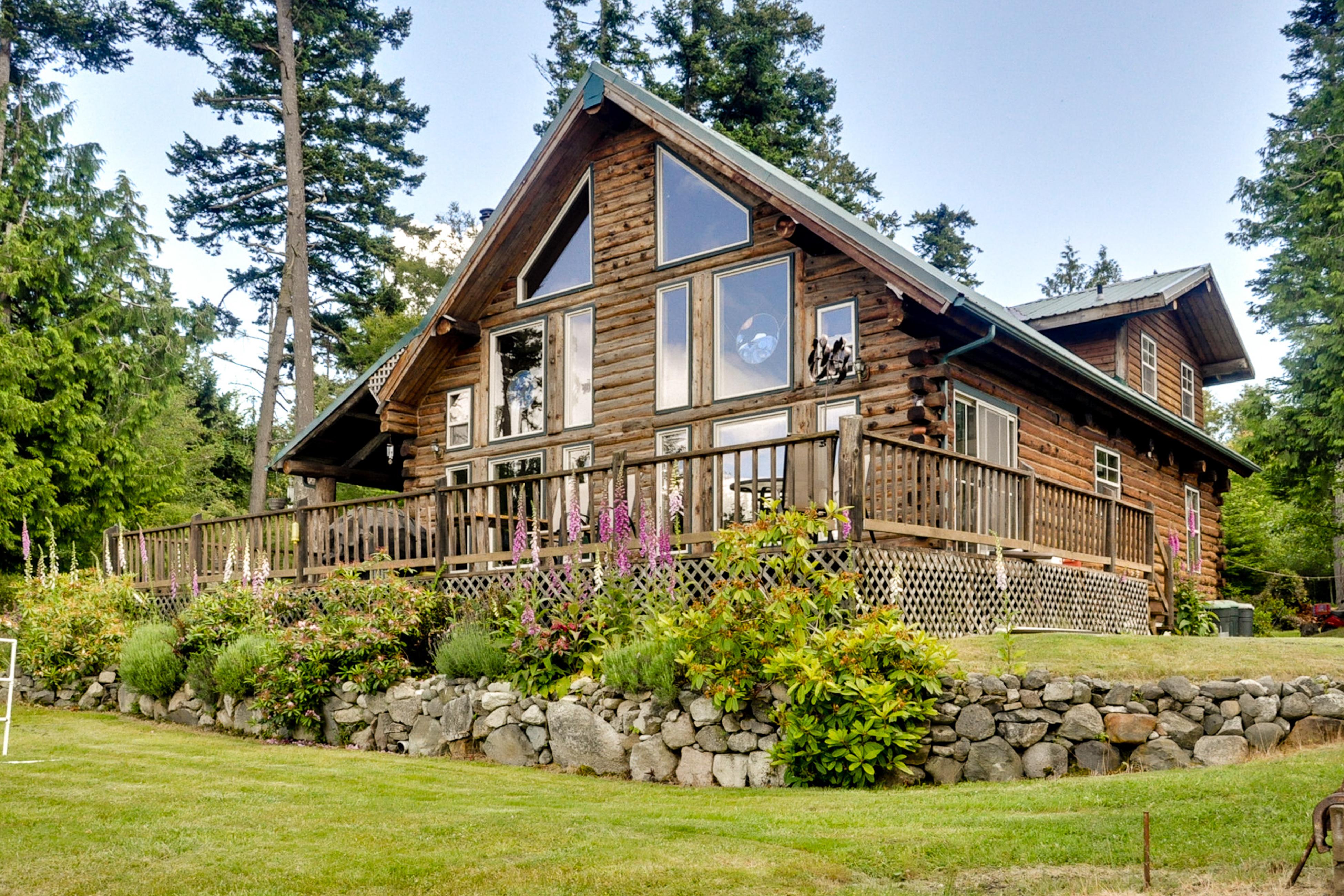 Property Image 1 - Waterview Log Home on Lopez Adjacent to Spencer Spit