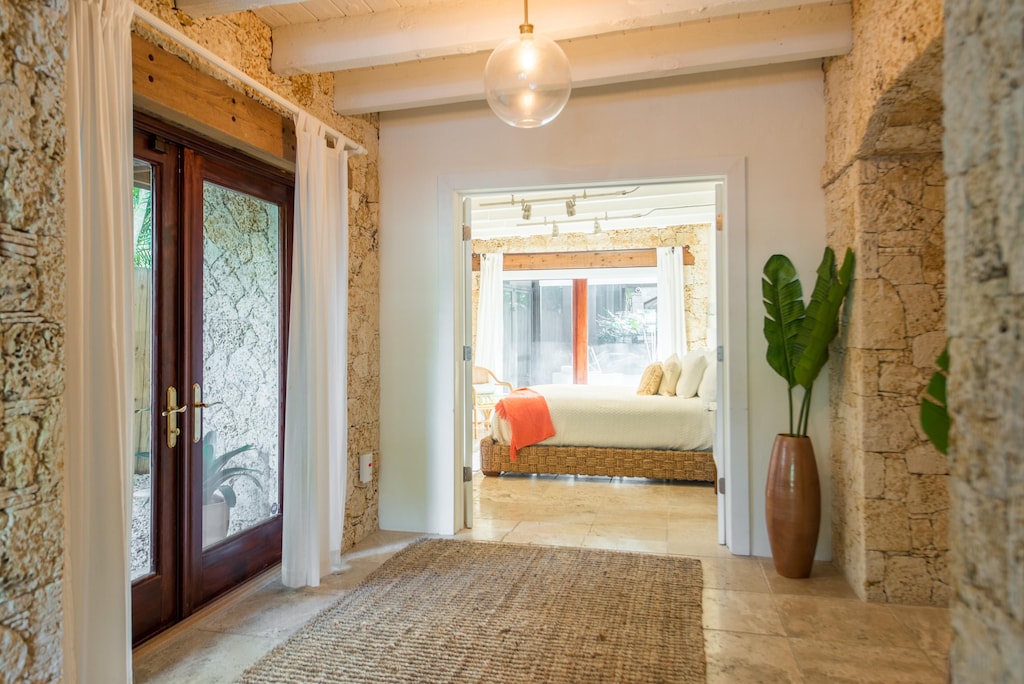 Queen secondary bedroom to the left and Dining Room to the right. 