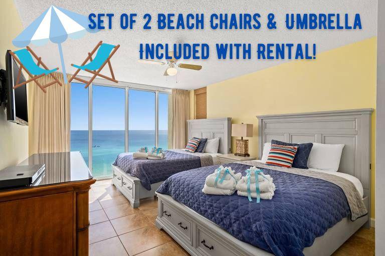 Property Image 1 - Two Beachfront Masters! Beach Chair Service Inc!