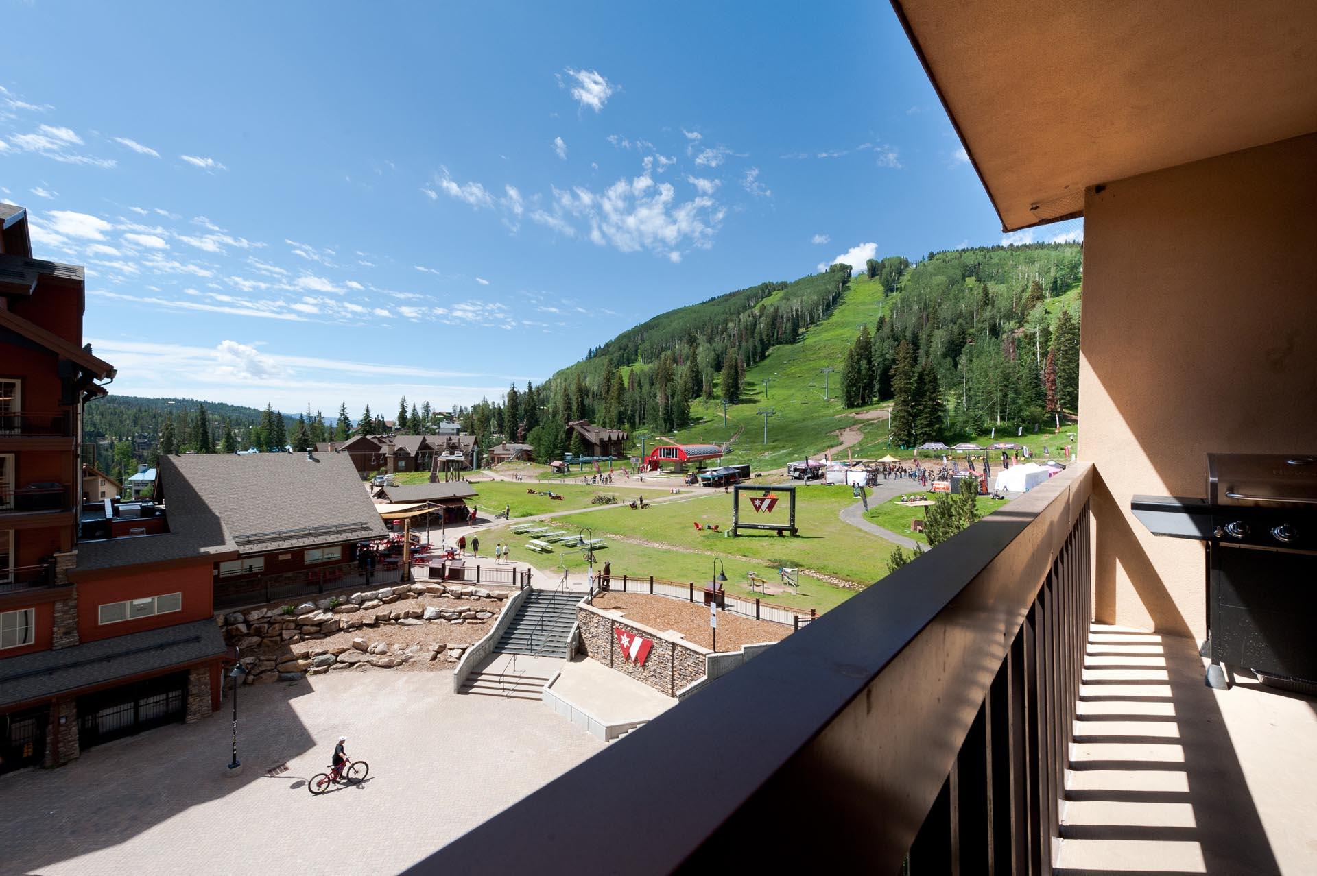 View of the Main Plaza and Ski Base area from the condo deck
