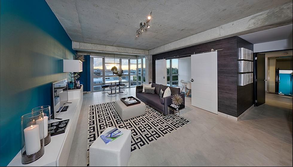 Enjoy this fabulous open floor plan! This is the view from the entry to the unit.  