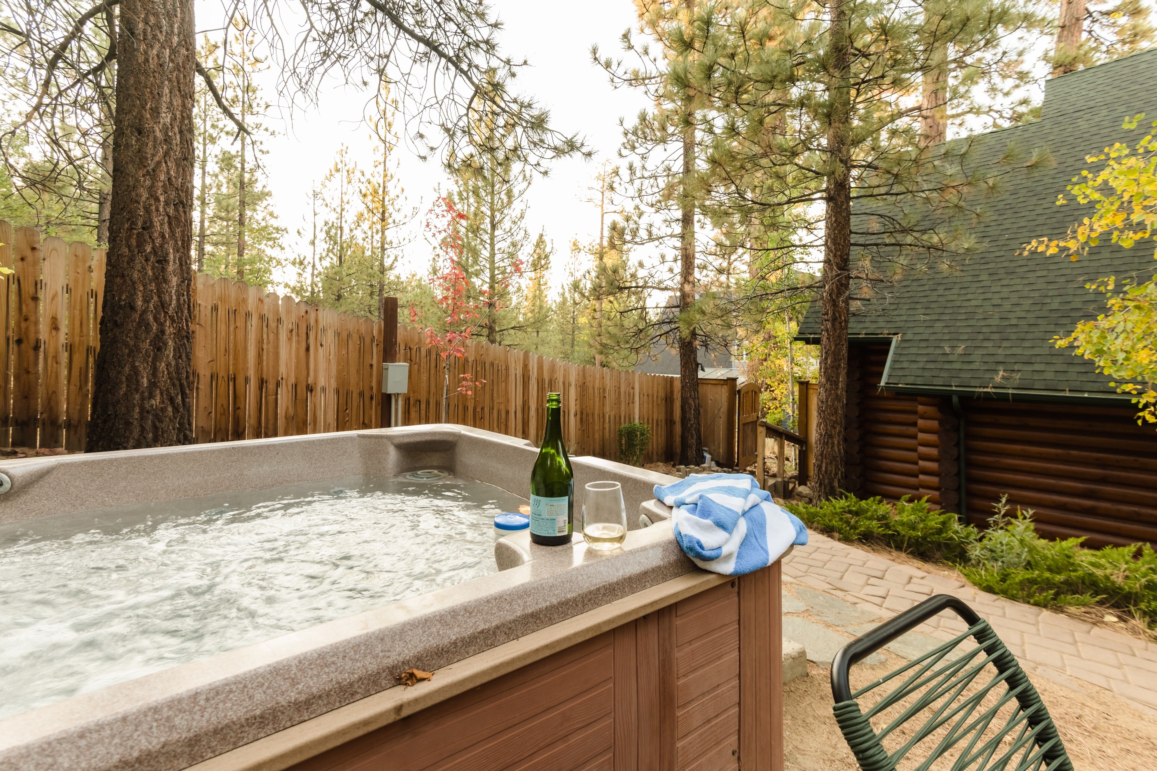 Take a dip in the hot tub.