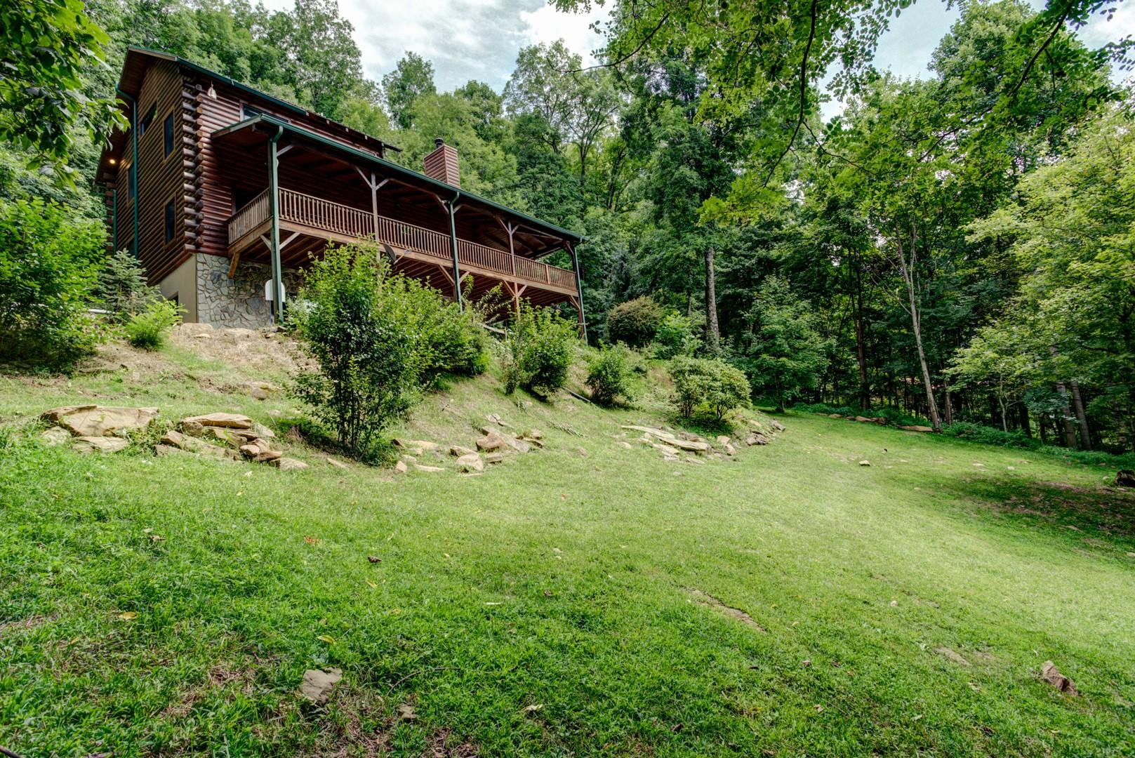 Property Image 2 - Secluded Mountain Log Home with an Open Living Space for Groups to Gather