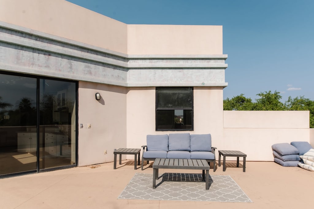 Ivory Buyout patio.