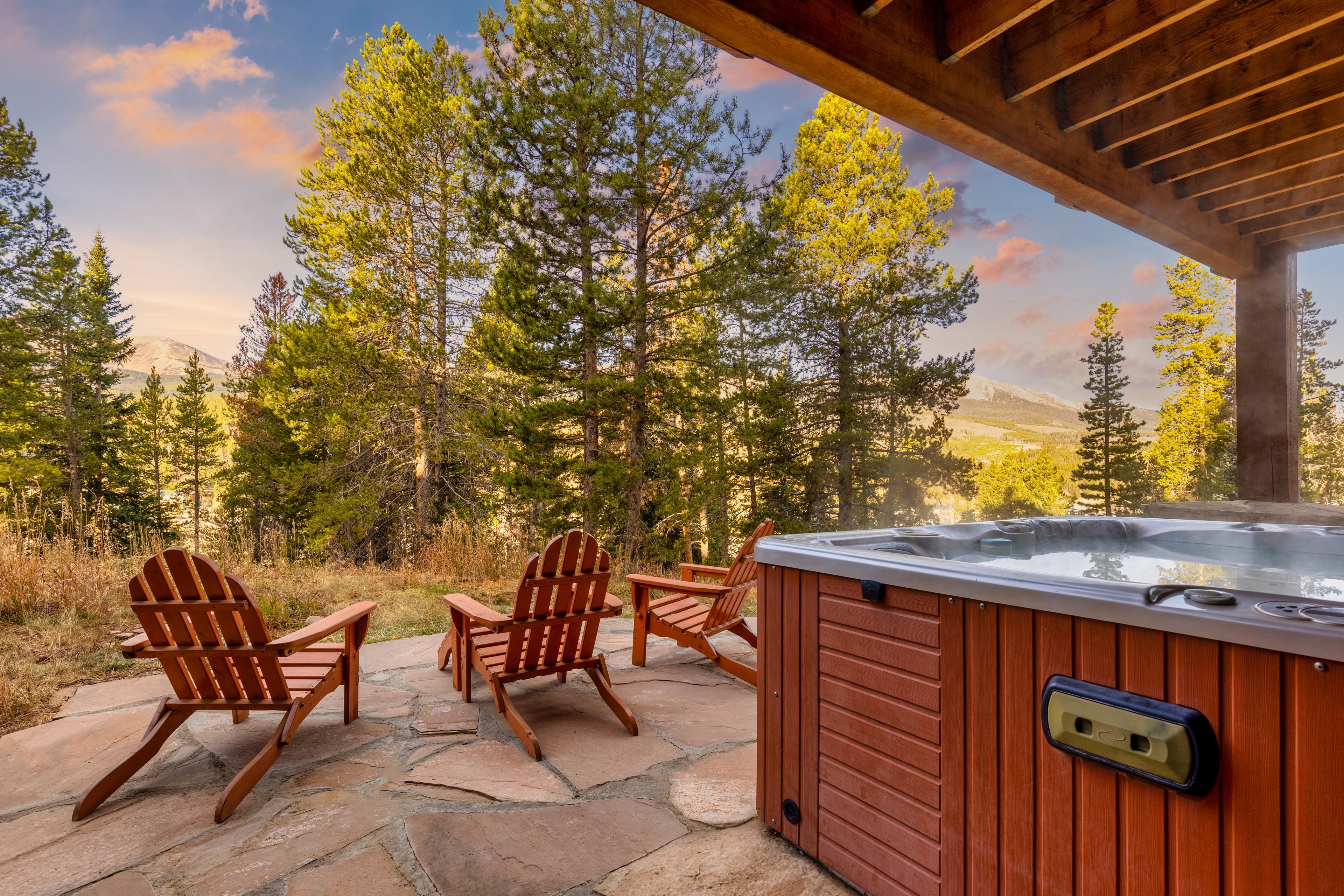 Hot tub, with a view.