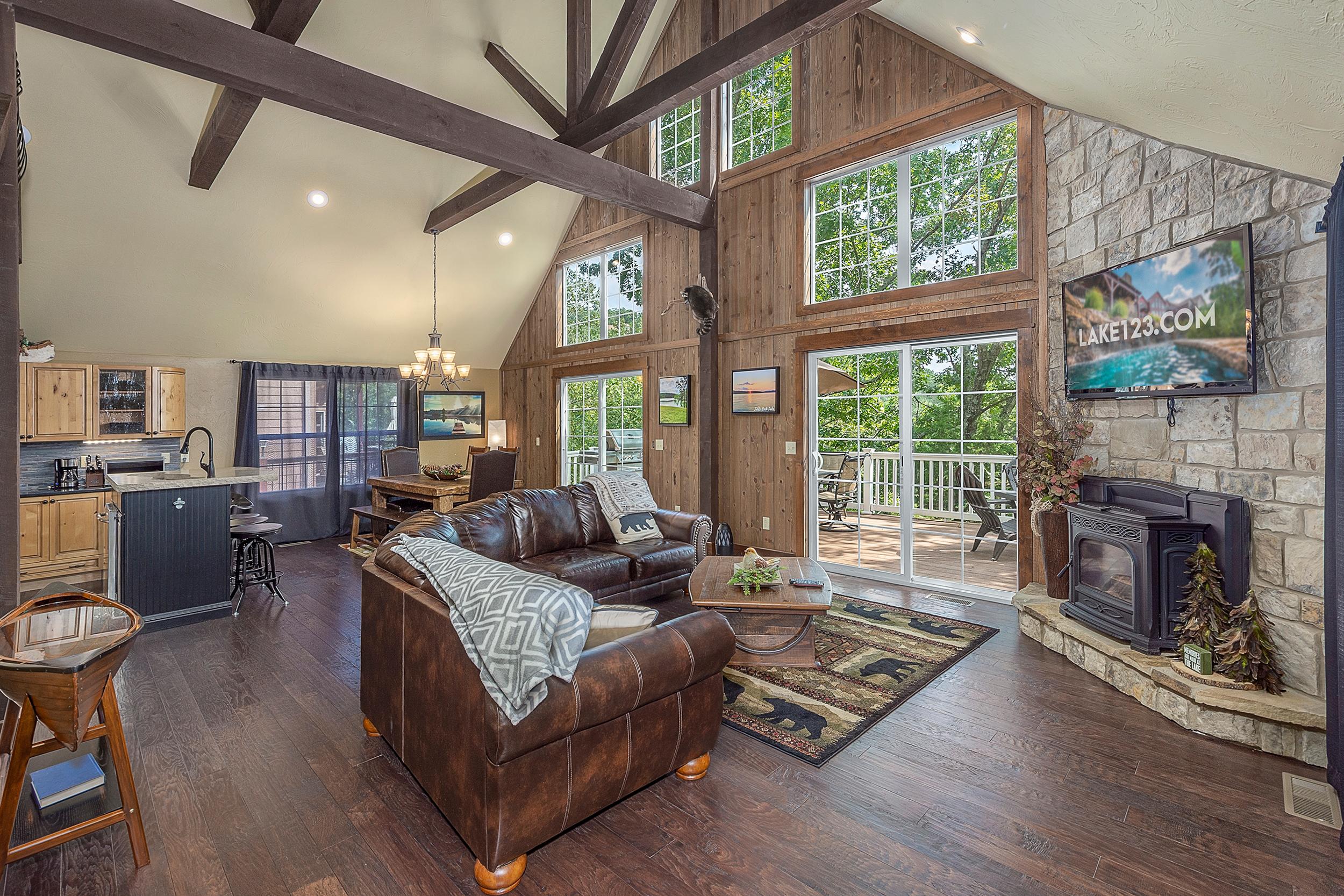 Property Image 1 - Cozy Luxury Lakefront Cabin Nestled in the Woods with a Hot Tub