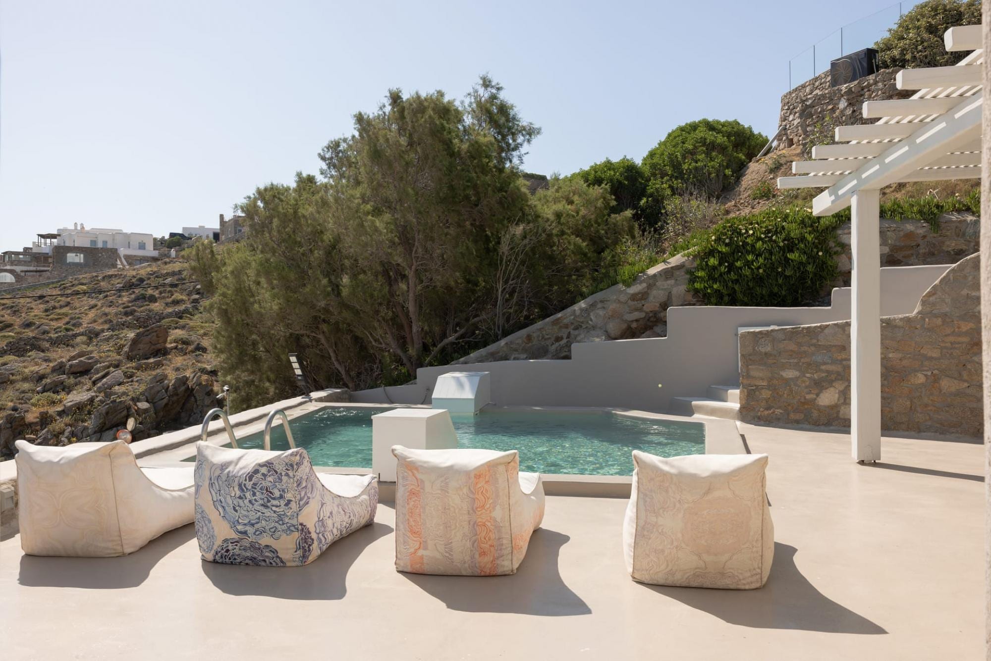 Property Image 2 - Serene Luxury 4 Bedroom Villa with Private Pool Offering Iconic Panoramic Views of Aegean sea and Mykonos 