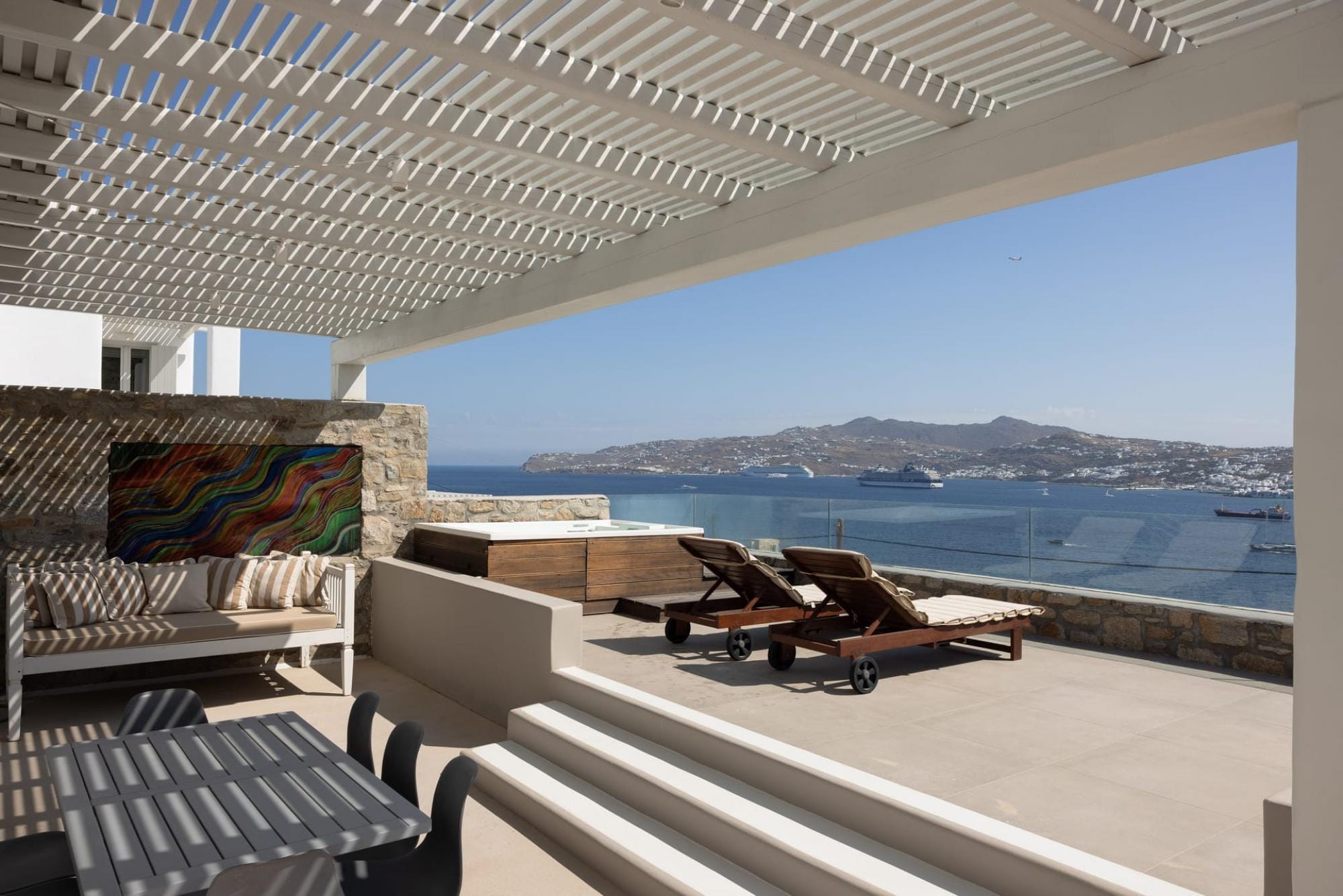 Property Image 1 - Tranquil 4 Bedroom Villa with Private Jacuzzi Boasting Panoramic Aegean Sea Views