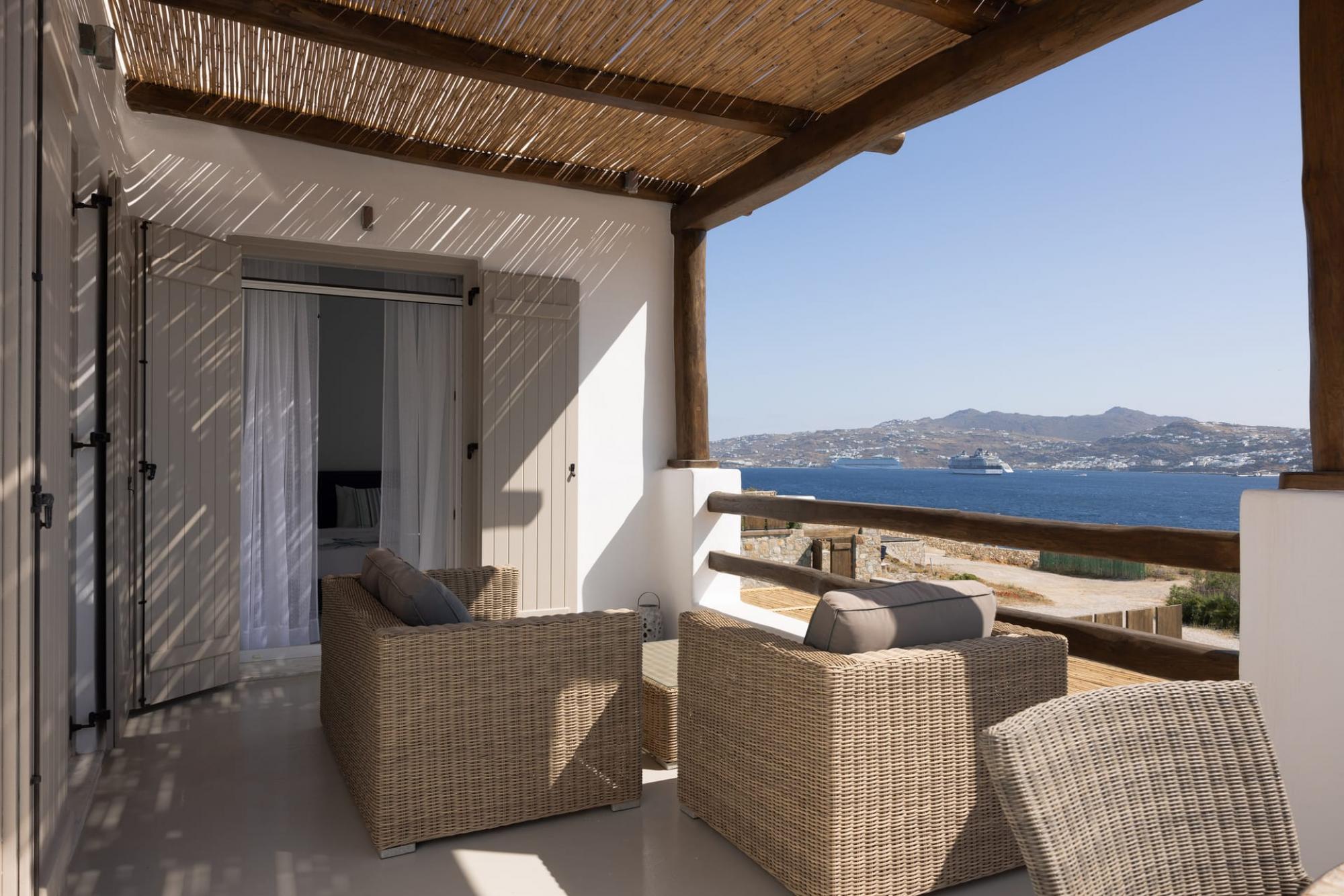 Property Image 1 - Luxury Cycladic Styled 1 Bedroom Apartment Offering Deep Blue Aegean Sea Views