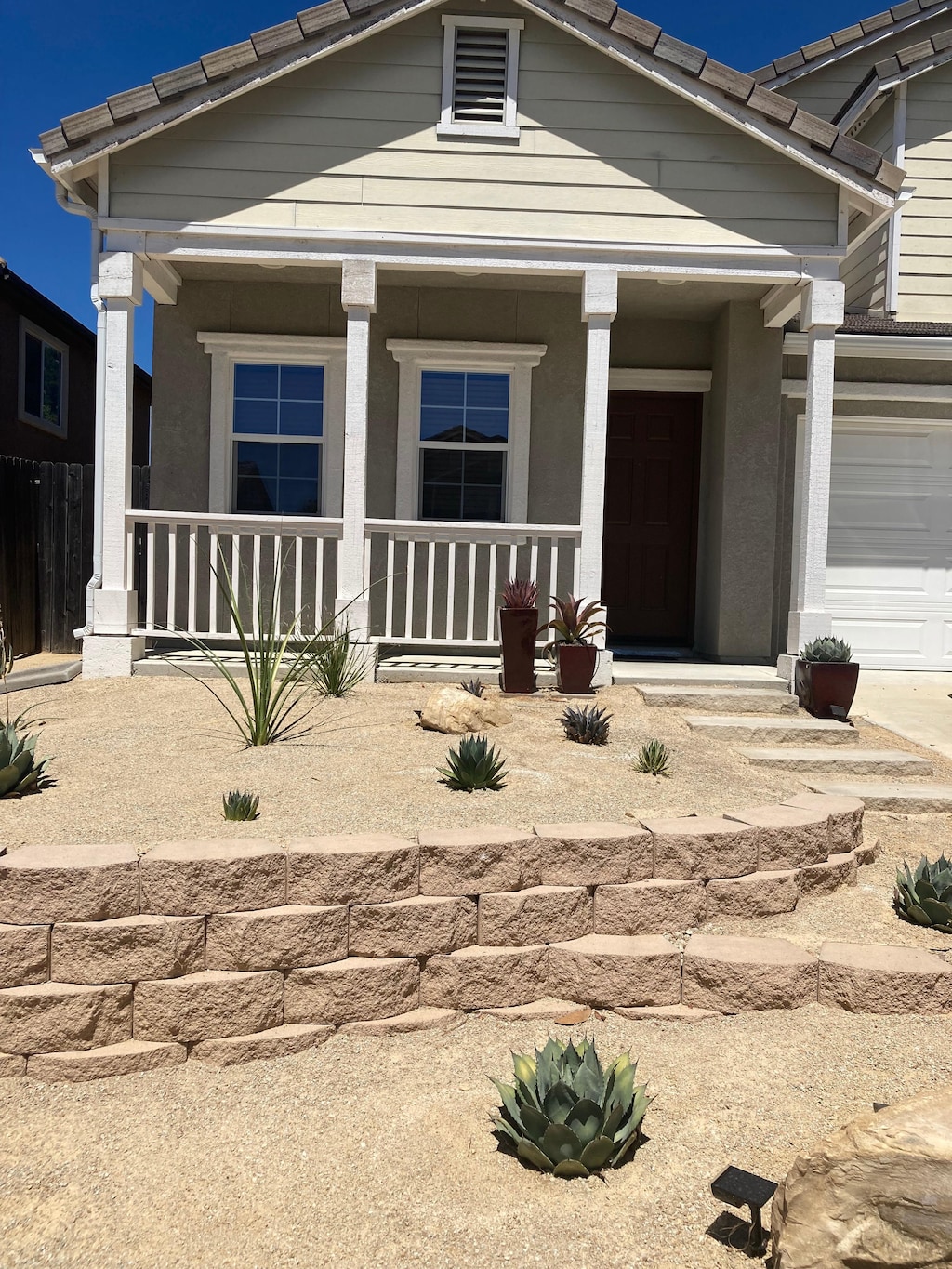 A front view of our home