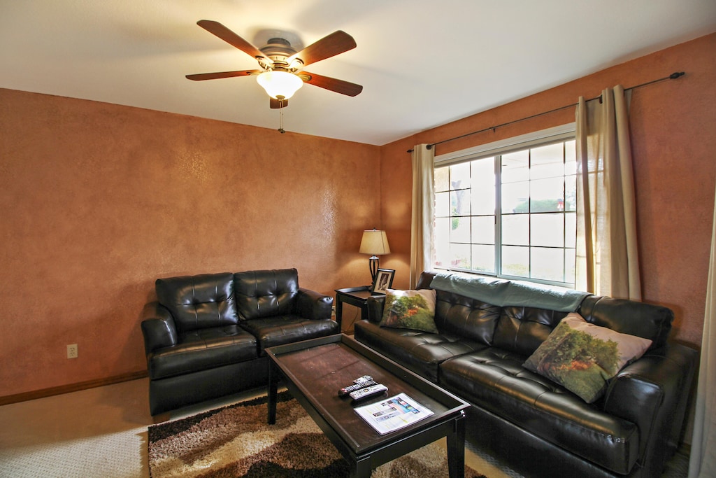 Luxurious Leather Couches in the Grand Living Area