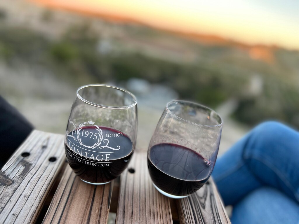 Unwind with local wines while watching the sunset